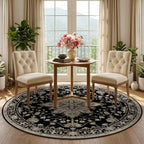 RELEANY Washable Area Rug, Round 5ft - Image 3