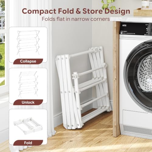 Simple Trending Drying Rack Clothing, 3-Tier Clothes Drying Rack - Image 5