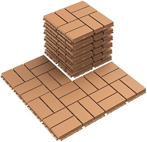 Goovilla Plastic Interlocking Deck Tiles, 9 Pack 12"x12" by Goovilla