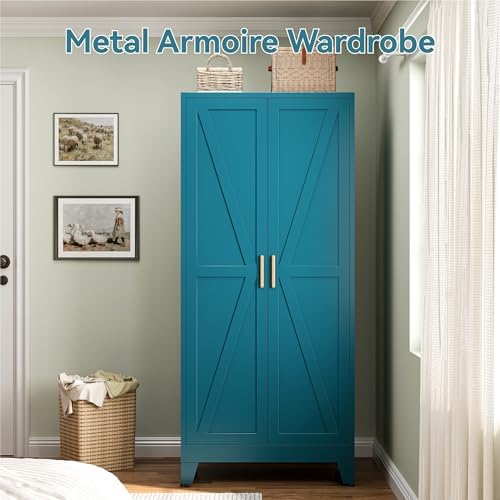 Bevivog 71" Metal Storage Cabinet, Tall Utility Closet Cabinet - Image 6