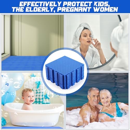 Huwena 100 Pcs Interlocking Drainage Mats 10” x 10” Non Slip - Image 5