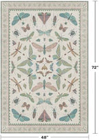Light Blue and Pink Rug 4x6 Rugs - Image 2
