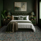 Washable Dark Green Rug for Living Room - Image 3