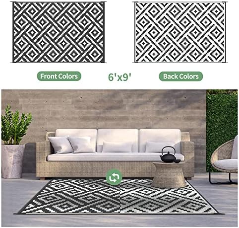 GENIMO Outdoor Rug, Waterproof Plastic Rugs - Image 4