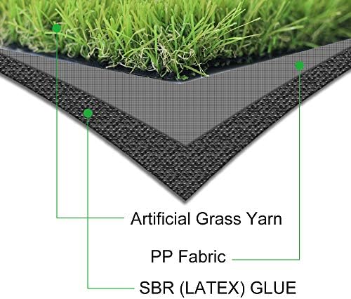 Artificial Grass Turf 7FTX76FT, 38inch 4 Tone Realistic Synthetic Thick Fake - Image 3
