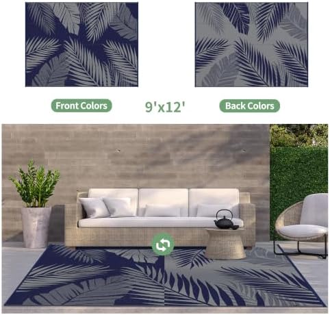 GENIMO Outdoor Rug, Waterproof Plastic Rugs - Image 2