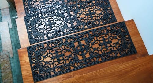 Stair Treads — 4 Pack 10x30 inch Non-Slip Rubber Stair Mats - Image 2