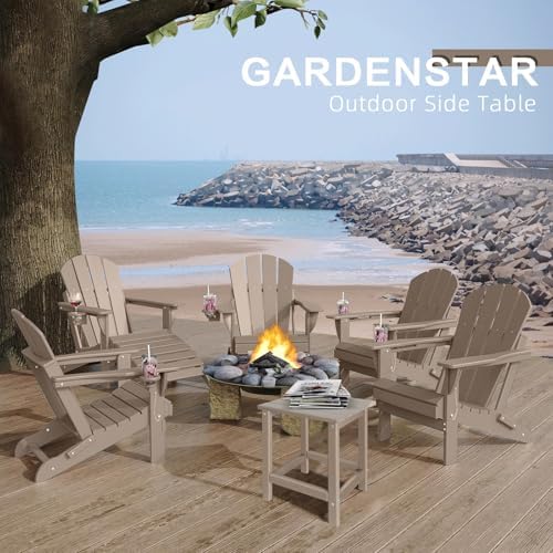 GARDENSTAR Outdoor Side Tables Adirondack, HDPE Small Table - Image 6