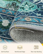 RELEANY Washable Area Rug, Round 4ft - Image 3