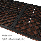 Pure Garden 50-LG1190 Patio and Deck Tiles – Interlocking Criss-Cross Pattern - Image 4