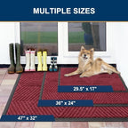 Smiry Front Door Mat Outside Entrance, Low Profile Rubber Doormat - Image 2