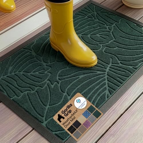 GORILLA GRIP WeatherMAX Door Mat, Indoor Outdoor Use by GorillaGrip