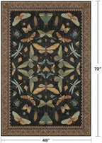 Insect Print Washable 4x6 Entryway Rug - Image 2
