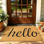 Front Door Mat Outside Non-Slip Welcome Doormat by ULTSOFE