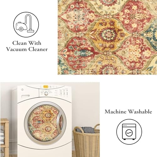 Lahome Moroccan Washable Runner Rug, 2x6 Soft Kitchen Runners - Image 3