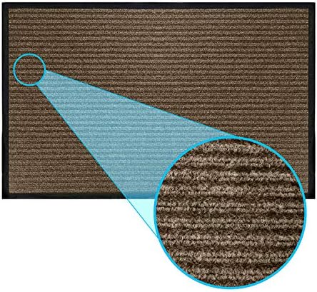 LuxUrux Striped Brown Door Mat by LuxUrux