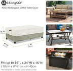 Outdoor Coffee Table Cover, Waterproof Rectangular Patio Small Side Table Cover - Image 2