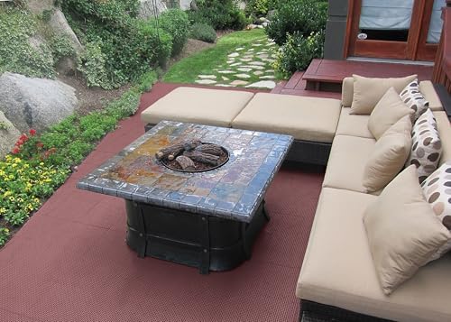 SnapLock DuraGrid 12"x12" Interlocking Deck Tiles, 40 Pack, Brick Red - Image 4