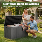 320 Gallon Outdoor Storage Box, Deck Box Waterproof, Toy Storage Bin - Image 5