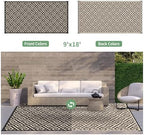 GENIMO Outdoor Rug, Waterproof Plastic Rugs 9'x18' - Image 4