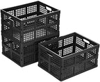 Eslite 34L Large Plastic Folding Storage Crates, Collapsible Crates by Eslite
