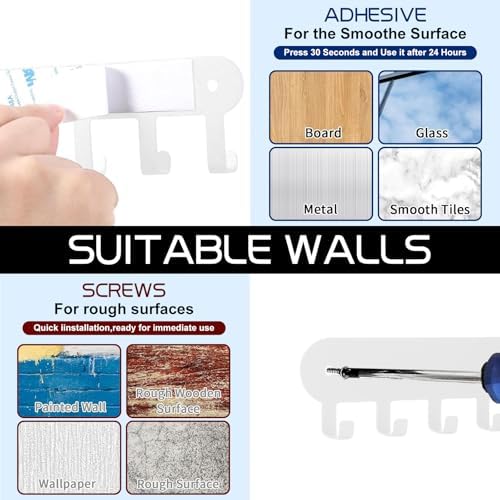 2 Pack Key Holder Wall Mount, Wall Mount Key Holder - Image 5