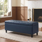 51" Storage Bench, Leather Tufted Storage Ottoman Bench - Image 7