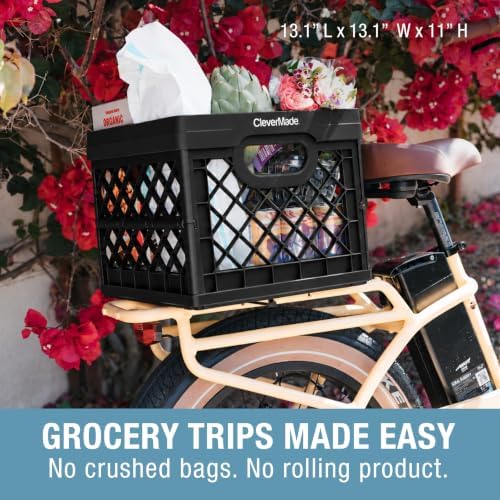 CleverMade Collapsible Milk Crate - 25L - Obsidian - Image 5
