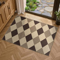 JTJ Easy Jute 2x3 Entryway Rug, Washable Non Slip Diamond Pattern by JTJ