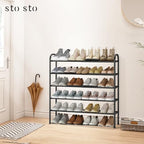 STO STO Expandable Shoe Rack, 5-Tier Metal Shoe Rack - Image 2