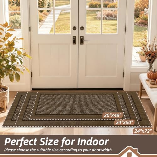 BEQHAUSE Indoor Door Mat 24" x 60", Dirt Trapper Door Mats - Image 2
