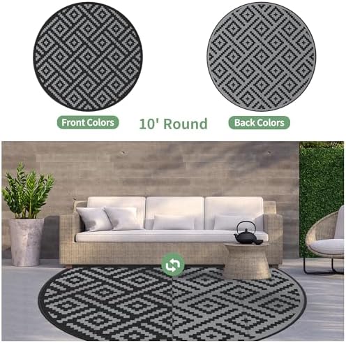 GENIMO Outdoor Rug, Waterproof Plastic Rugs - Image 2