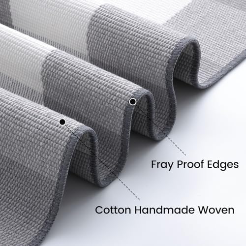 OLANLY Fall Door Mat, Buffalo Plaid Rug - Image 4