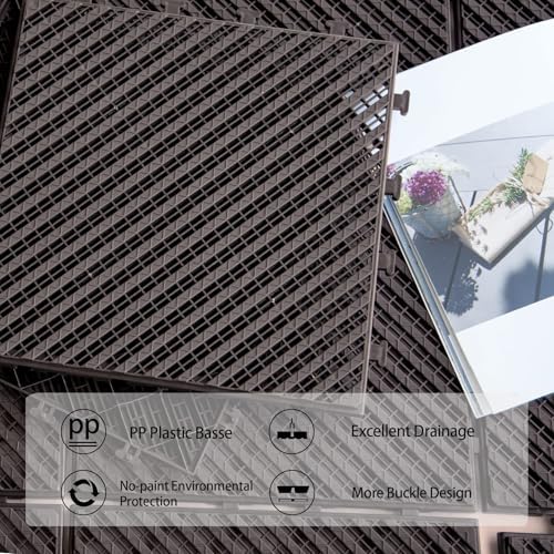 Domi Plastic Interlocking Deck Tiles, 36 Pieces One Pack, 3018 Series - Image 2
