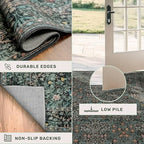 Dark Green 3x10 ft Extra Long Wide Runner Rug - Image 6