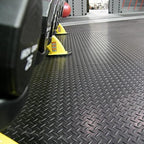 Rubber-Cal Diamond-Plate Rubber Flooring Roll - 3 mm x 4 ft x 1 ft Roll - Black - Image 7