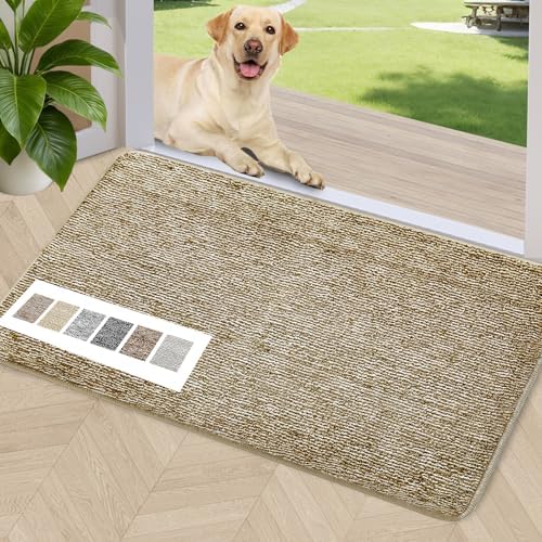 REFETONE Indoor Door Mat 24" x 36", Dirt Trapper Doormat by Refetone