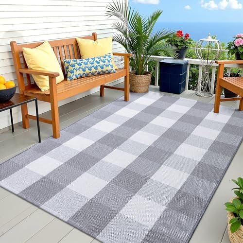 OLANLY Fall Door Mat, Buffalo Plaid Rug - Image 7