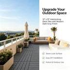 44 Pack Gray 12x12 Outdoor Interlocking Plastic Deck Tiles, Waterproof All - Image 5
