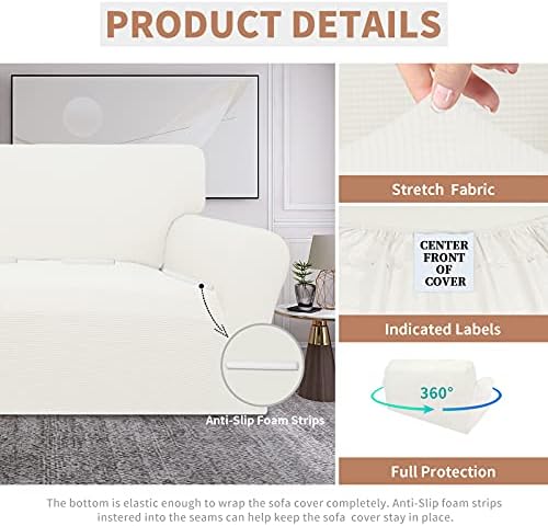 Easy-Going 100% Waterproof Loveseat Couch Cover Stretch Jacquard Sofa Cover - Image 4
