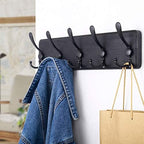 SKOLOO Rustic Wall Mounted Coat Rack: 16" Stud Spacing, Pine Real Wood Plank - Image 2