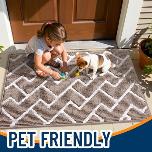 OLANLY Front Door Mat 59x35, Low-Profile Easy Clean Doormat - Image 6