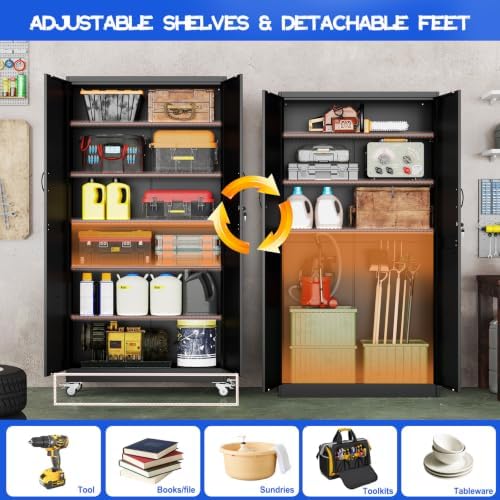 GAIOUS 78.7" Tall Metal Storage Cabinet - Image 4
