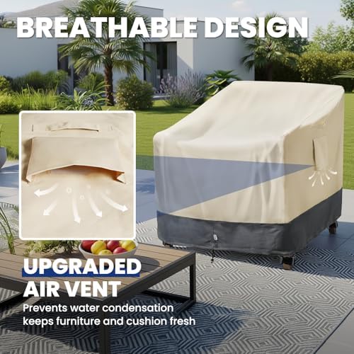 KIKCOIN 2 PCS Outdoor Patio Chair Covers Waterproof - Image 7