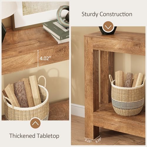 Tohomeor Farmhouse Console Table, 47 Inches Entryway Console Table, Wooden - Image 5