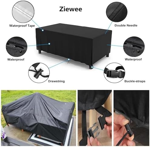 Patio Furniture Covers Outdoor Table Cover Waterproof Rectangular Patio Dining - Image 3