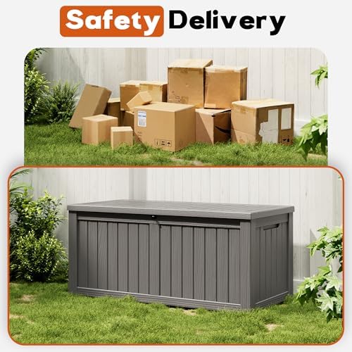 Outdoor Storage Box, Resin Deck Boxes Indoor and outdoor, Waterproof Storage - Image 6