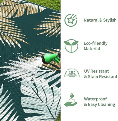 GENIMO Outdoor Rug, Waterproof Plastic Rugs - Image 6