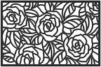 Calloway Mills AZ103762436 Black Rose Rubber Doormat by Callowaymills