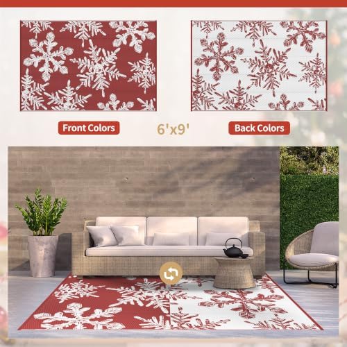 GENIMO Outdoor Rug, Waterproof Plastic Rugs - Image 2